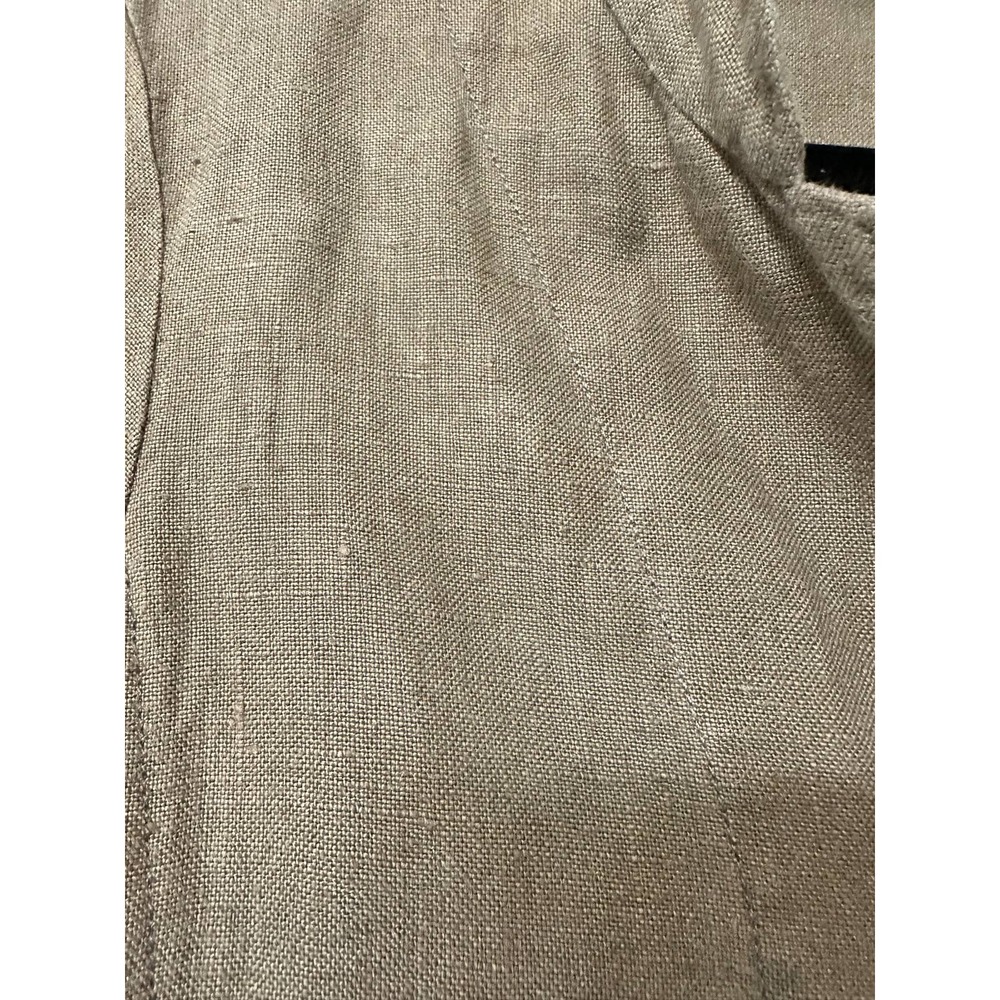 Eileen Fisher sage green (Taupe) Linen Button Front Lightweight Short Jacket XS - Picture 7 of 8